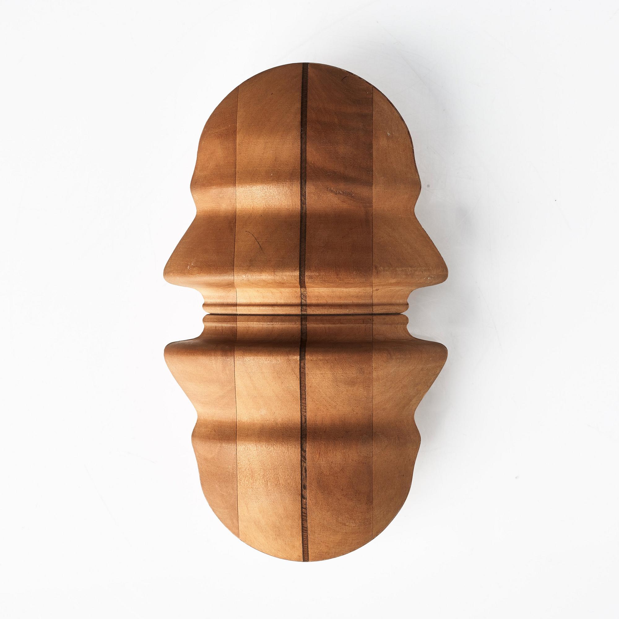 Sivert Lindblom, Sculpture, wood, two pieces.