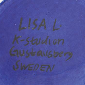 Lisa Larson, a stoneware can with lid, K-studion, Gustavsberg.