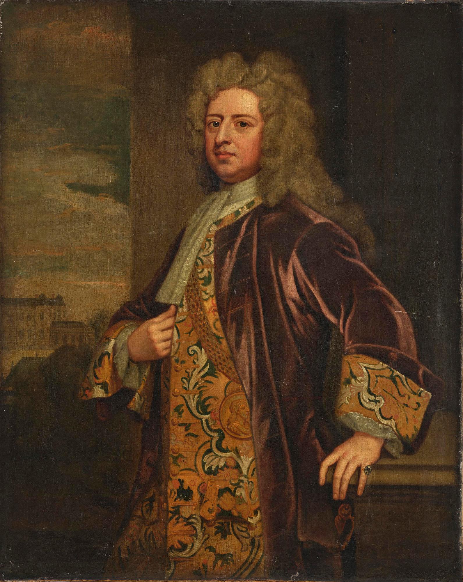 Gottfried Kneller, hans krets, Mansporträtt, knäbild, möjligen föreställande ”John Hutton of Marske” (1659-1731).