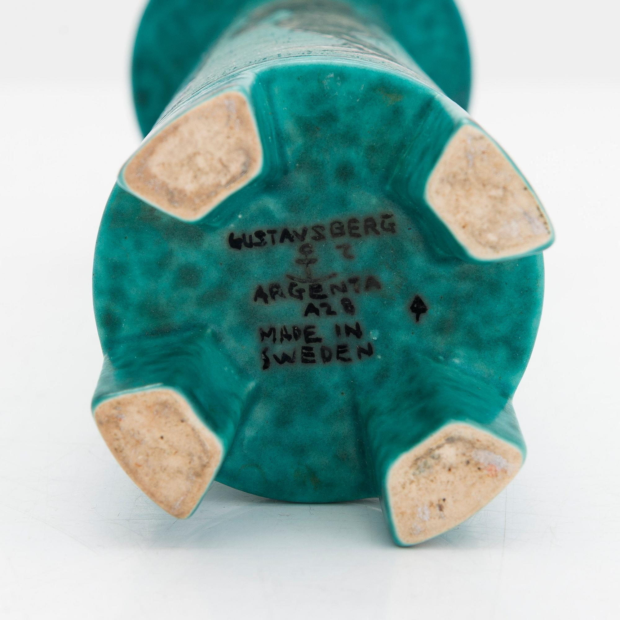 Wilhelm Kåge, an 'Argenta' vase, Gustavsberg, Sweden.