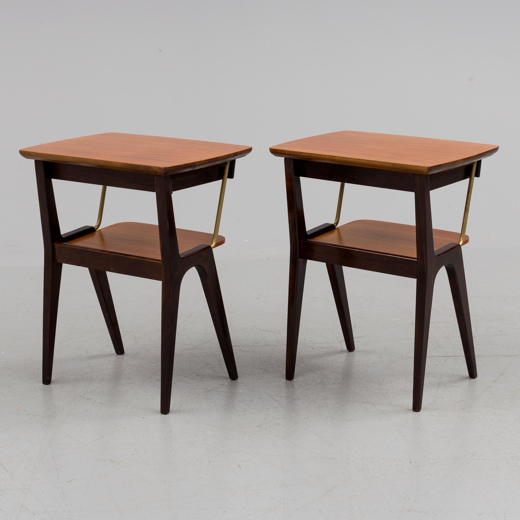 a pair of bedside tables from the 1950-/60's.