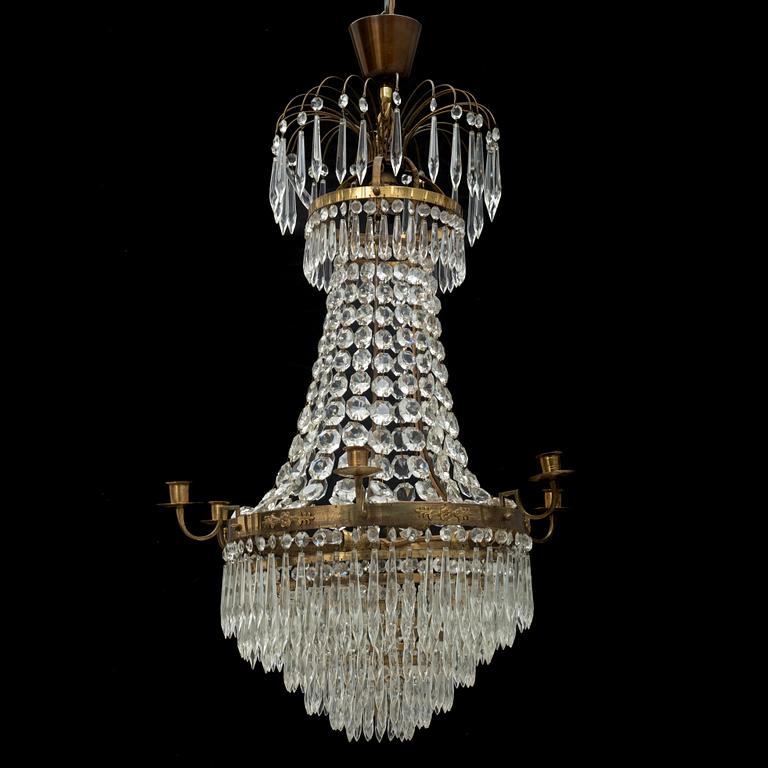 Chandelier, Empire style, first half of the 20th century.