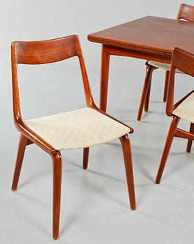MATBORD samt STOLAR, 4 st, Slagelse Møbelvaerk A/S, Danmark, 1960-tal.