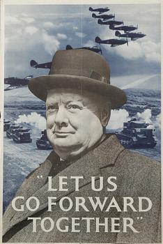 KRIGSAFFISCH, Churchill, England 1940-tal.