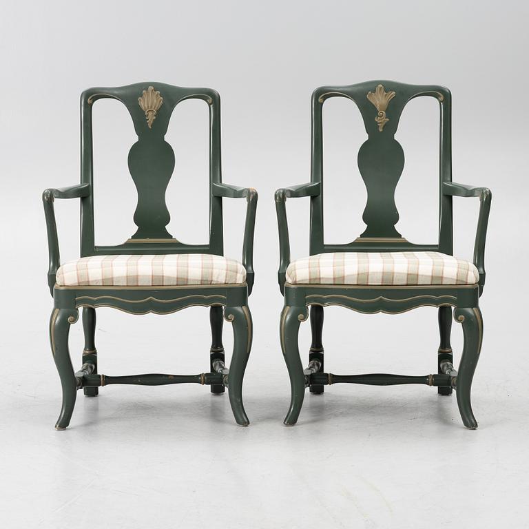 Serving table, as well as armchairs, a pair, Nordiska Kompaniet, 1928.