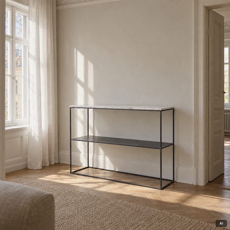 A contemporary sideboard.