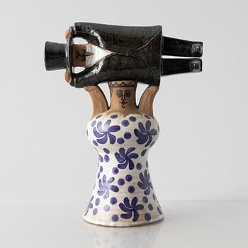 Lisa Larson, figurin, stengods, "Samhällsdebatten", Gustavsberg.