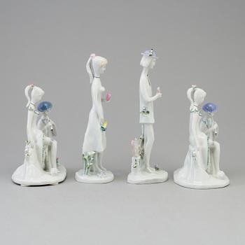 A group of four Rosenthal porcelain figurines, Germany, Studio-line, second half of 20th Century.