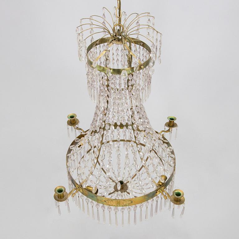 An Empire style chandelier, first part of the 19th century.