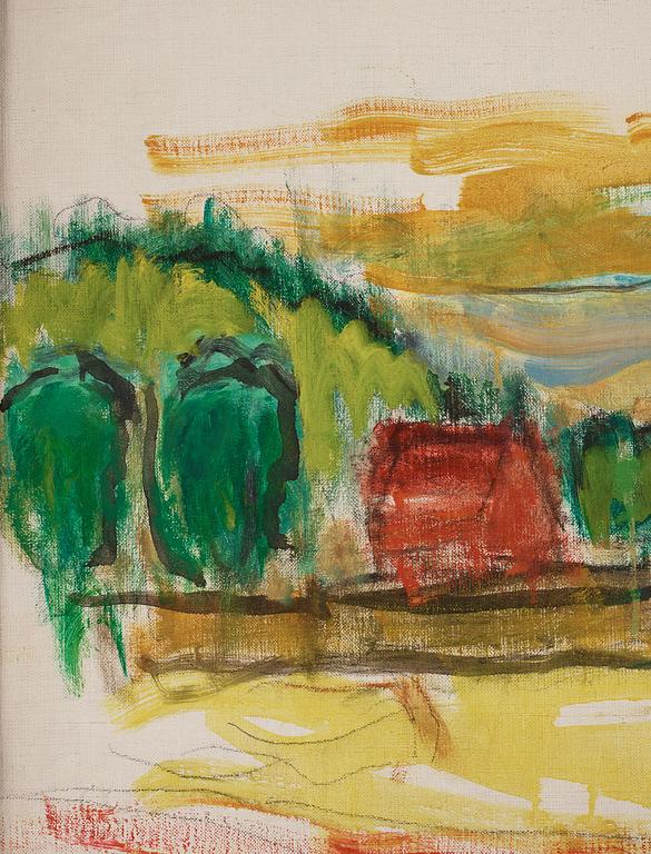 Carl Kylberg, Landscape with Red House.