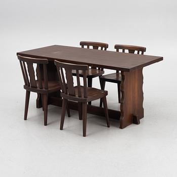 A five-piece dining suite, AB Åby Möbelfabrik, 1930's/40's.