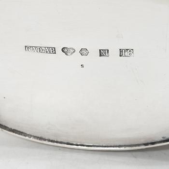 A Swedish parcel gilt silver sugar box, mark of GA Dahlgren, Malmö 1945.