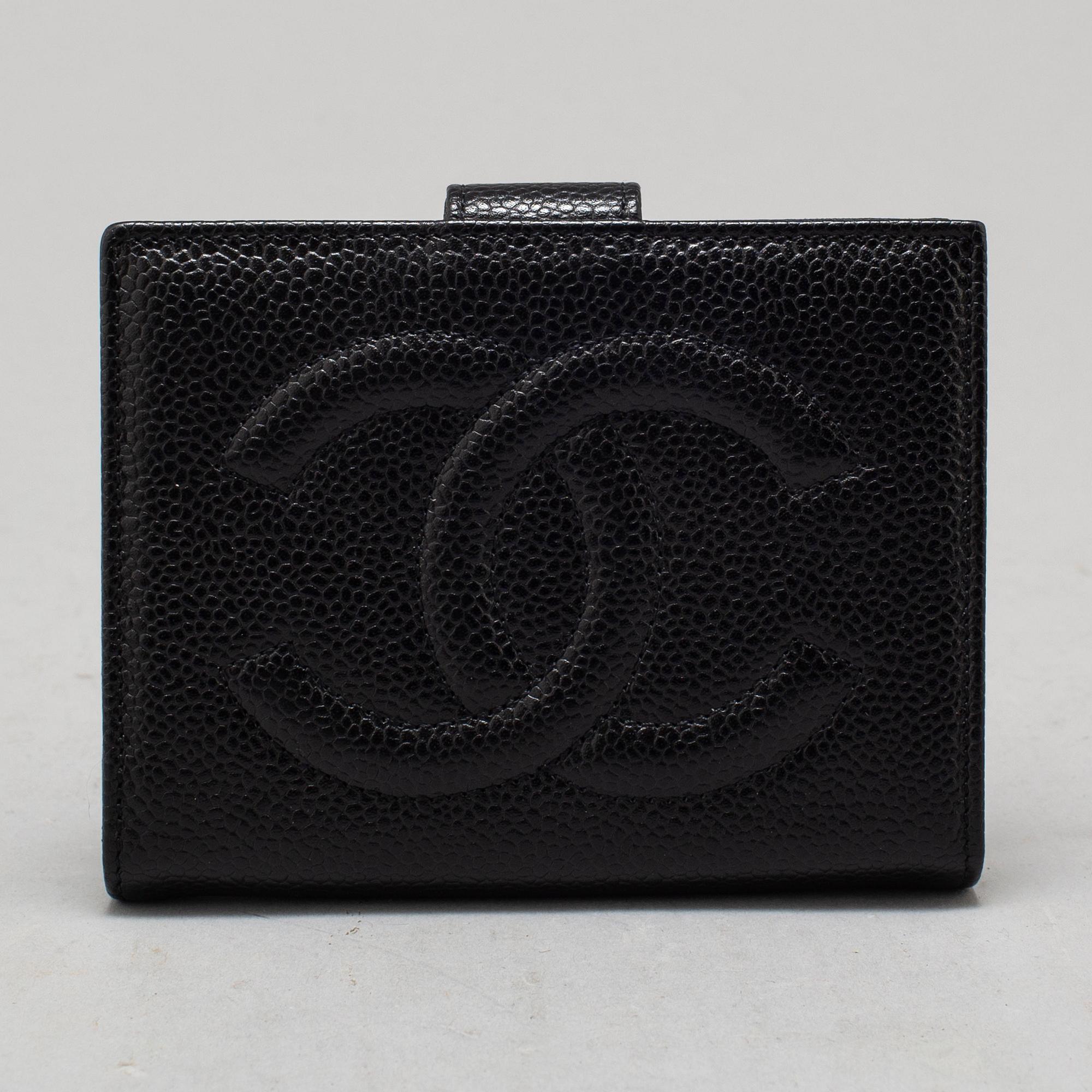 CHANEL, a caviar leather wallet, 1997-9.