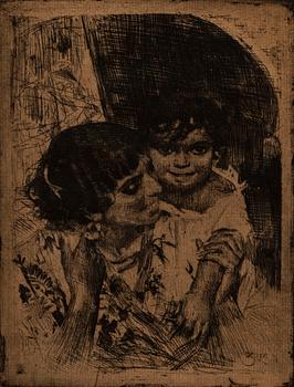 ANDERS ZORN, etching, 1882, only state, signed in pencil.