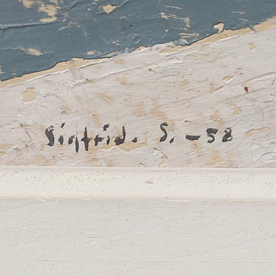 SIGFRID SÖDERGREN, olja på pannå, signerad och daterad -58.