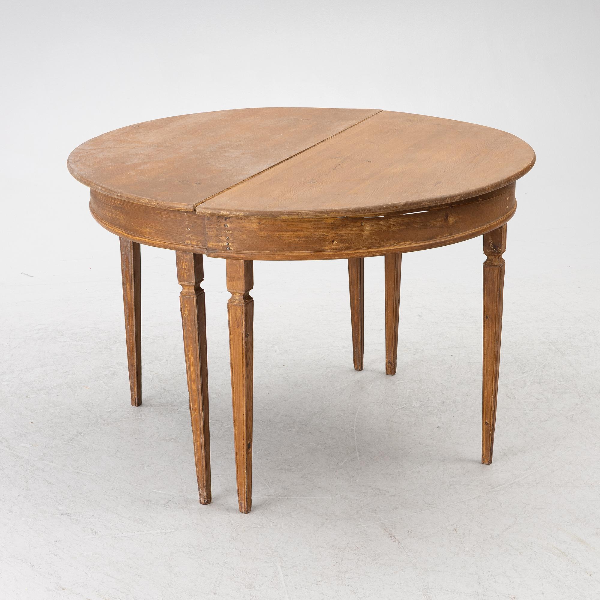 Half-moon cabinet, a pair, 19th century.