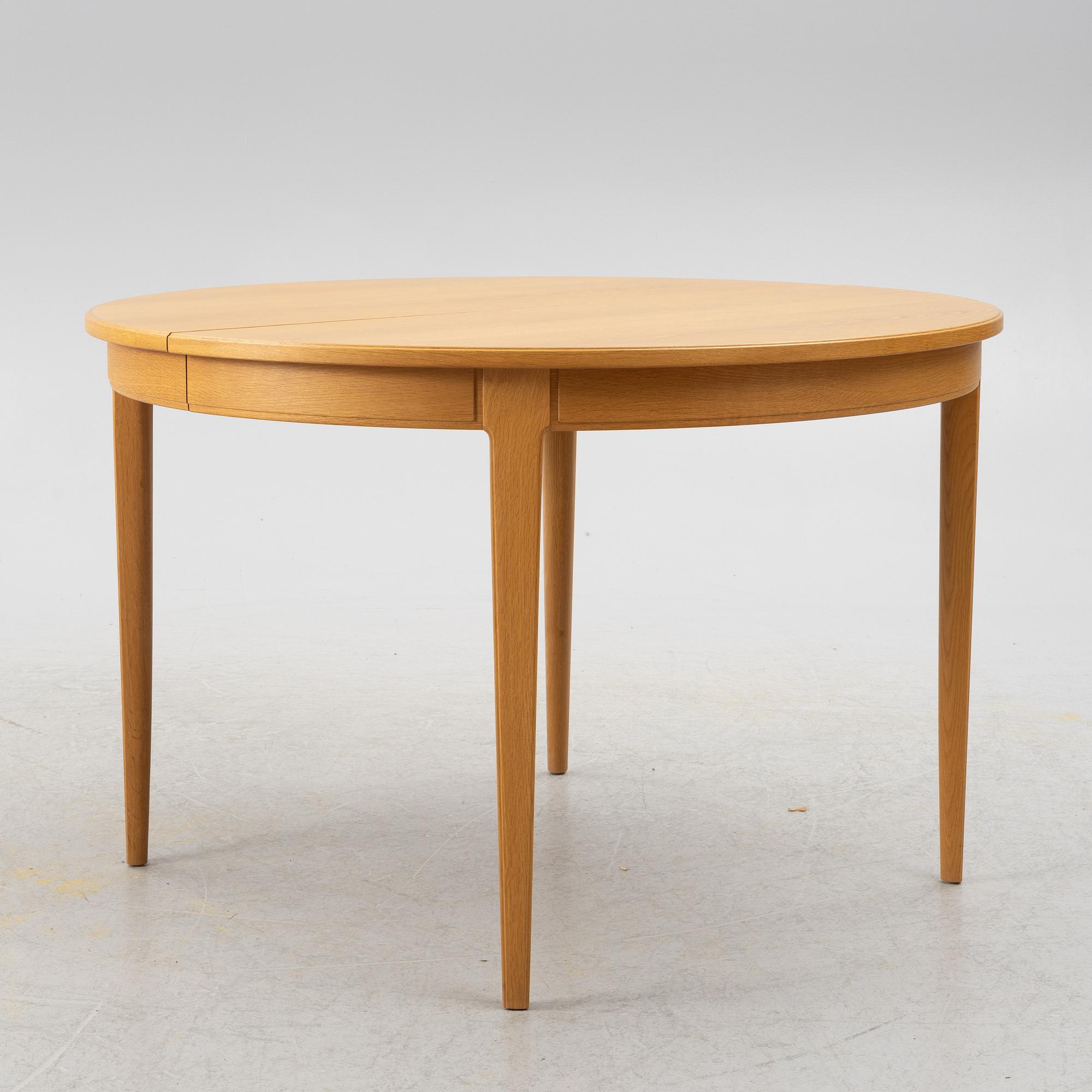 Carl Malmsten, matbord med 4 stolar, Åfors. 1900-talets andra hälft.