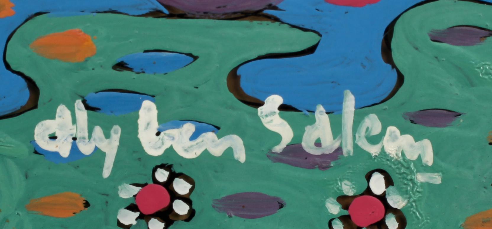 ALY BEN SALEM, glasmålning, signerad.