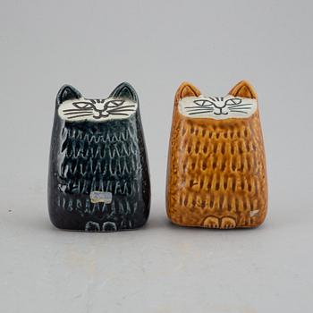 Lisa Larson,"Liten katt", figuriner 2 st, Gustavsberg.