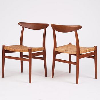 Hans J. Wegner, stolar, åtta stycken, modell "W2", C.M. Madsen, Danmark 1950-tal.