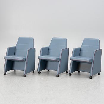 Three armchairs 1980s.