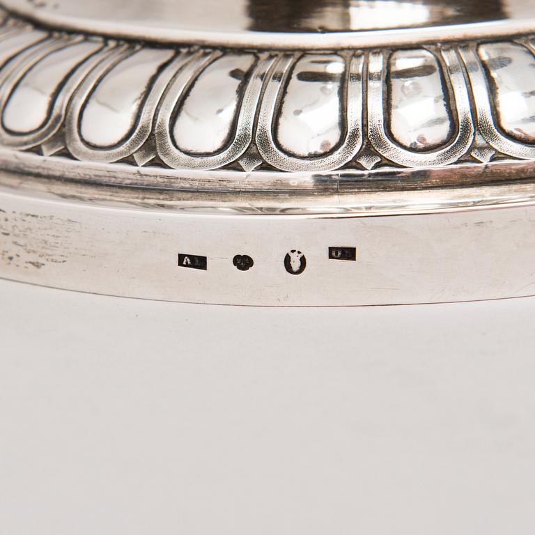 ANDERS LUNDQVIST, KANDELABERPAR, silver, Stockholm 1826.