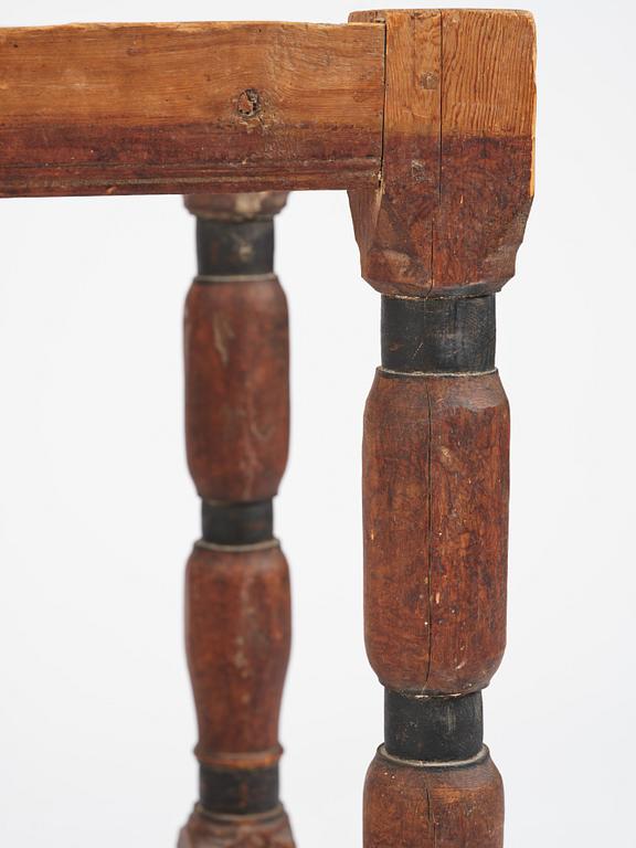 A Swedish baroque table base, circa 1700.