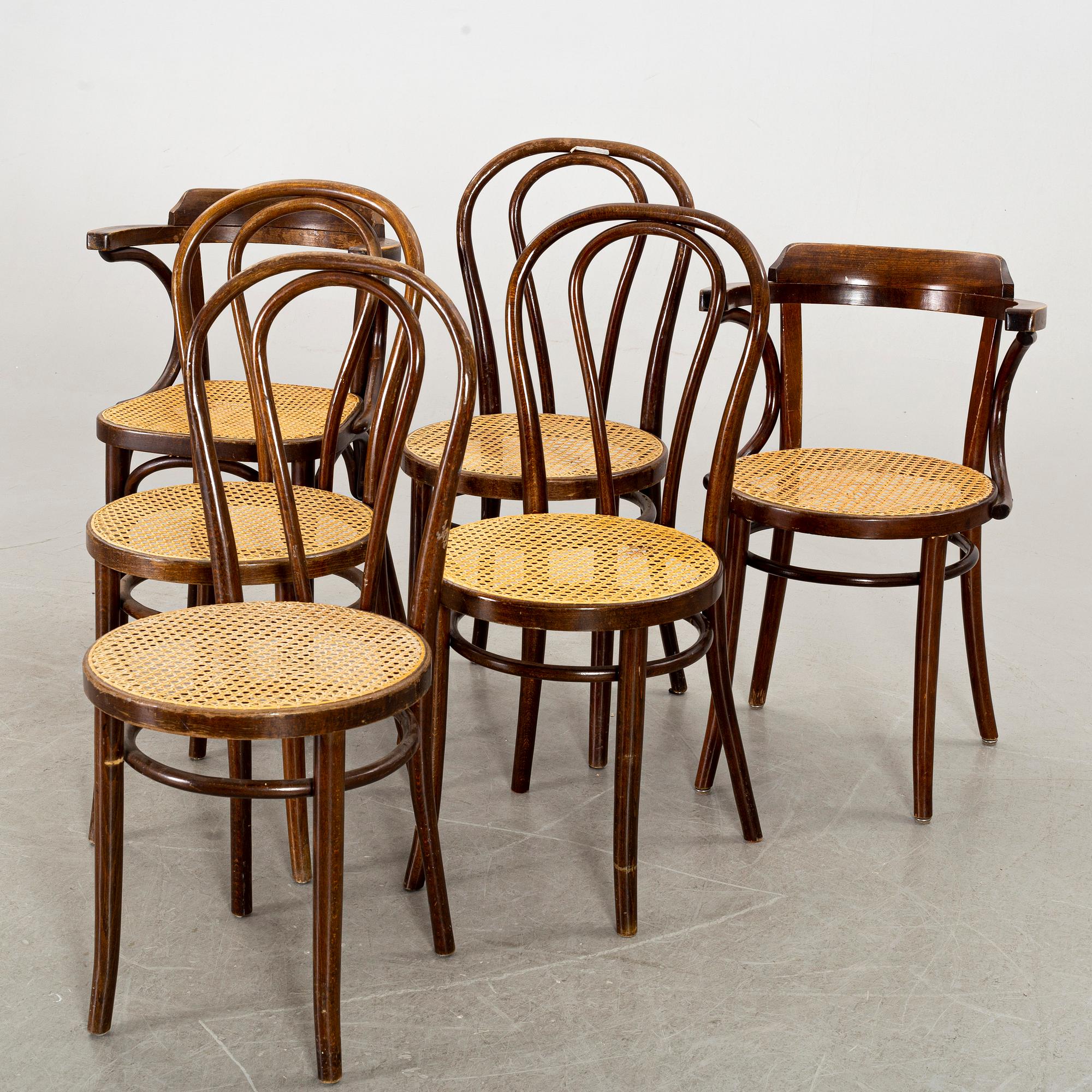 STOLAR 4 st samt KARMSTOLAR 2 st tidigt 1900-tal snarlika.