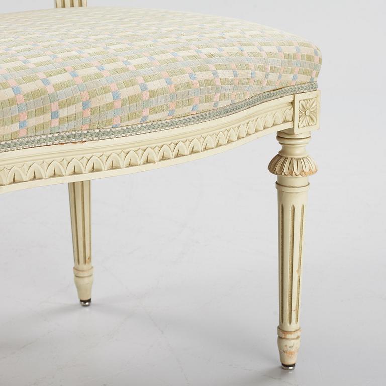 A set of eight Gustavians chairs, 20th Century.