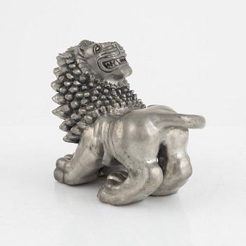 Anna Petrus, a pewter sculpture of a lion, Svenskt Tenn, Sweden 1990.