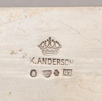 A Swedish silver box, mark of K Anderson, Stockholm 1918.