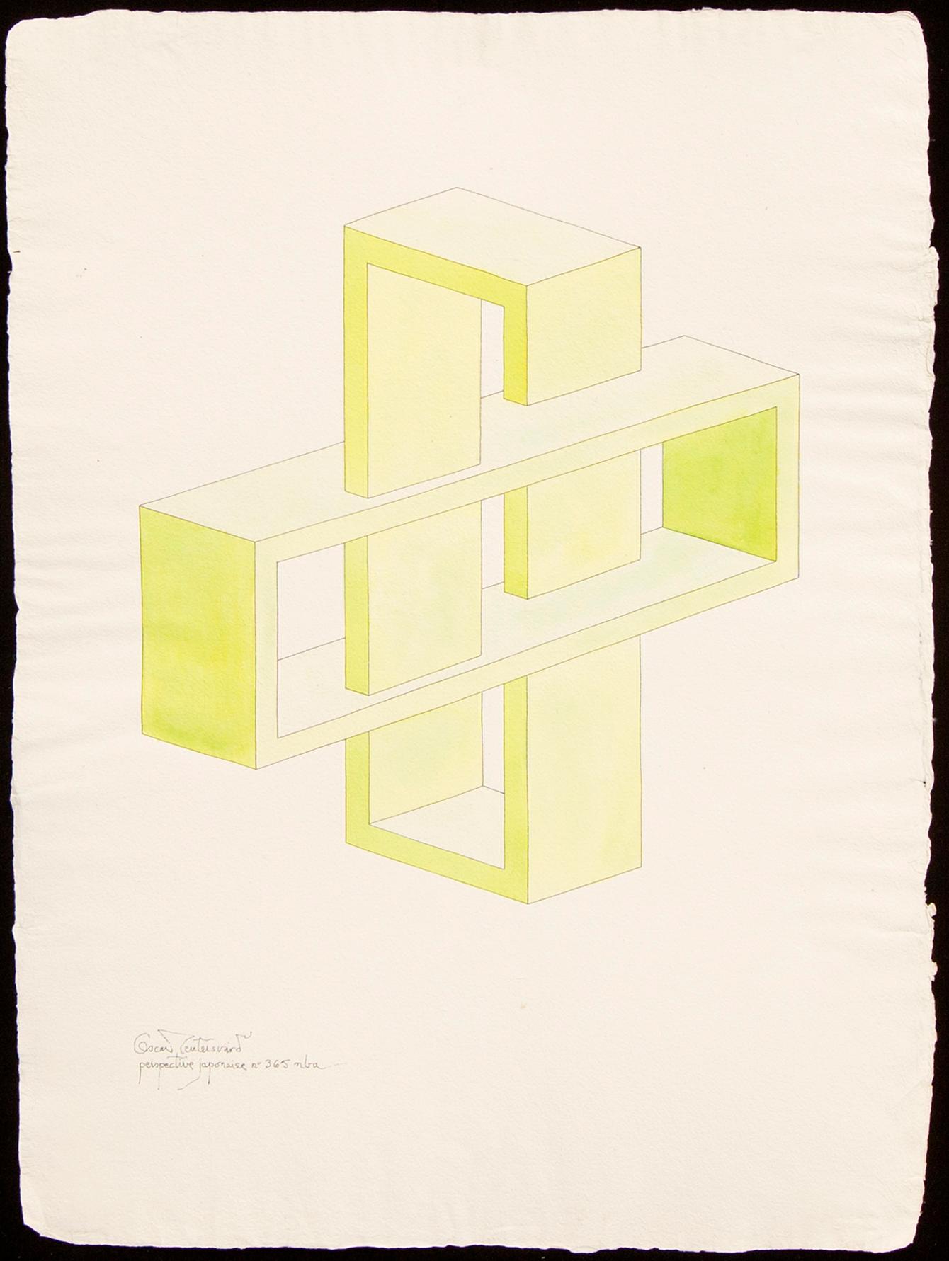 Oscar Reutersvärd, water color,, signed.