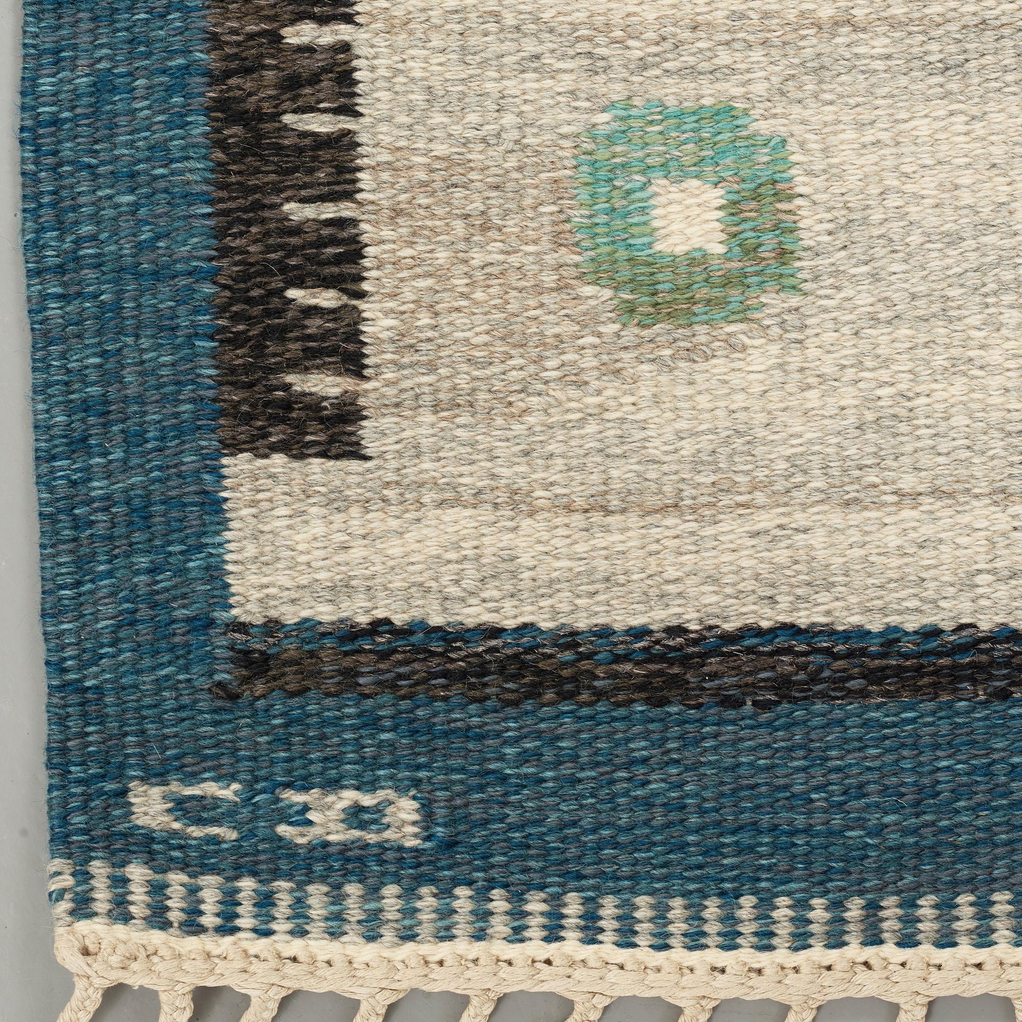 Carl Dangel, A CARPET, flat weave, ca 262 x 172,5 cm, signed CD (Carl Dangel). Sweden around the middle of the 20th century.