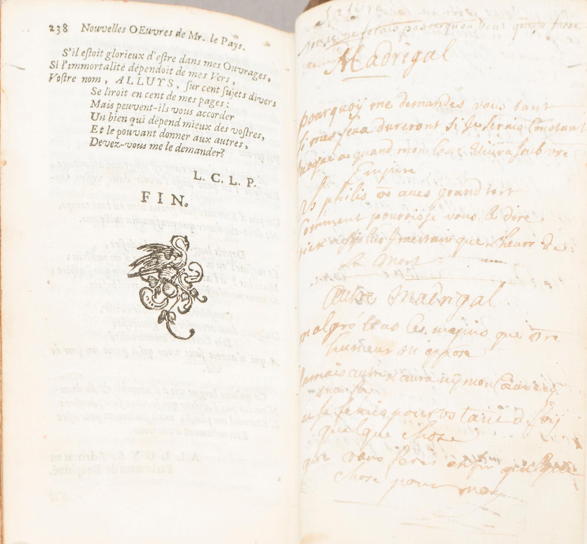 Amitiez, Amours et Amourettes.
Le Pays, René
Published by Abraham Wolfgang, Amsterdam, 1668.