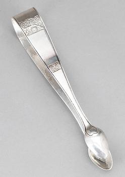SOCKERTÅNG, silver, Pehr Olof Bäckström, Gävle 1817. Vikt ca 33 gram.