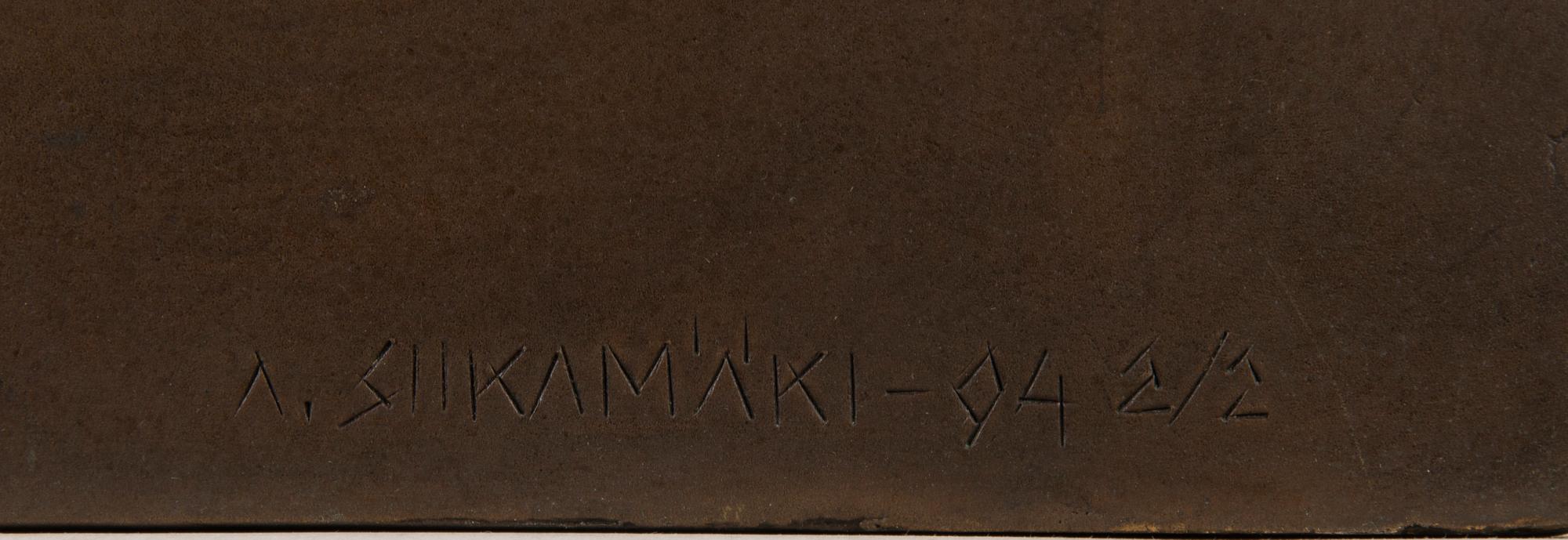ARVO SIIKAMÄKI, reliefi, pronssi, signeerattu ja päivätty -94, numeroitu 2/2.