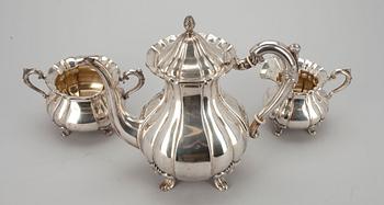 KAFFESERVIS, silver, Kultakeskus, Tavastehus 1928-1931. Tot. vikt ca 1400 g.