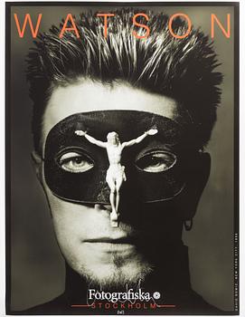 Albert Watson, affisch, "Dawid Bowie, New York City, 1996", piment print, Fotografiska, 2011, signerad.