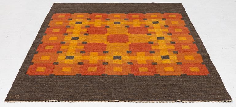 Rug, flat weave, signed HD (MD?), approx. 240 x 160 cm.