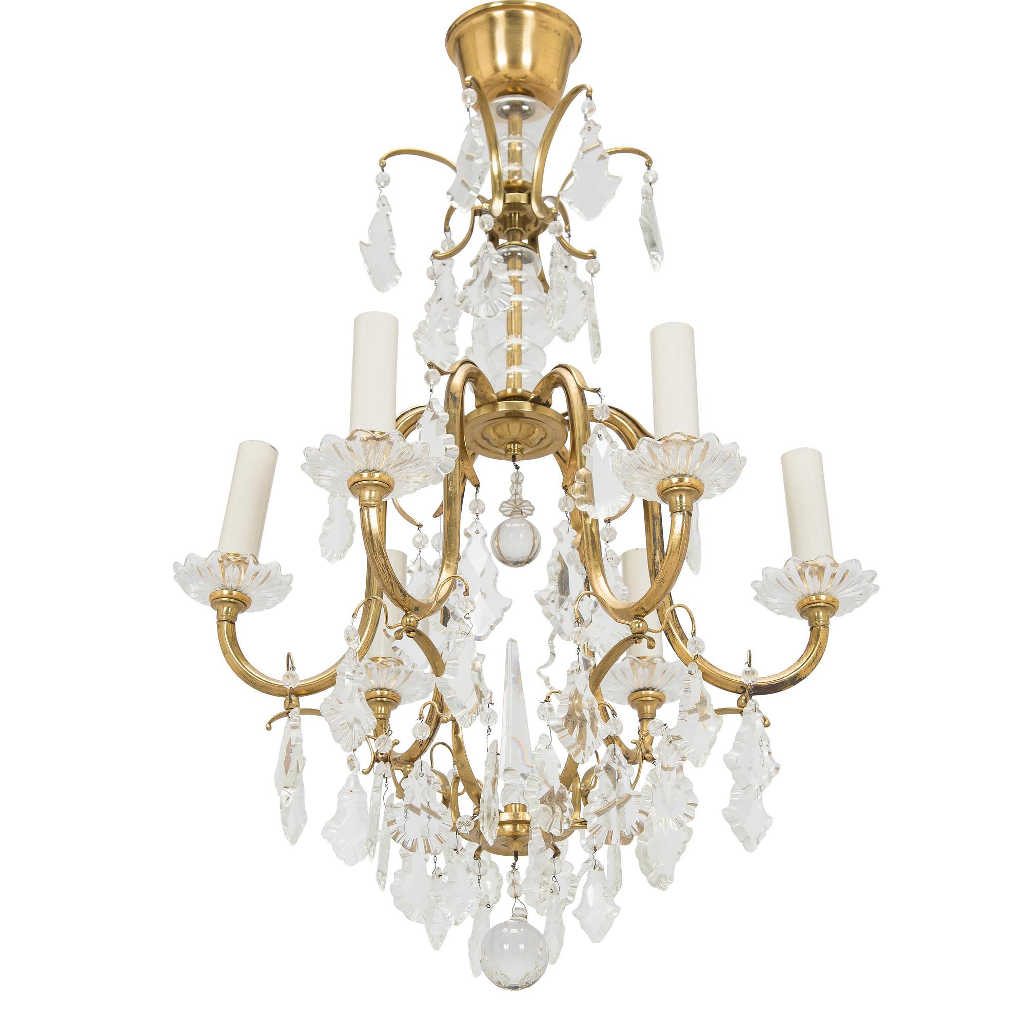 Paavo Tynell, kattokruunu/kristallikruunu, malli 1465/6, Taito 1900-luvun puoliväli.