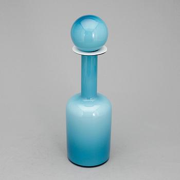 FLASKA, glas, Holmegaard, Danmark, 1900-talets mitt.