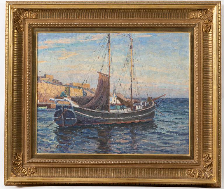 Oscar Hullgren, Cargo vessel setting sail.