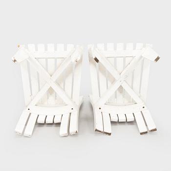 Alvar & Aino Aalto, trädgårdsgrupp, 5 delar, "Aurinko"-serien, O.Y. Huonekalu- ja Rakennustyötehdas A.B. 1957.