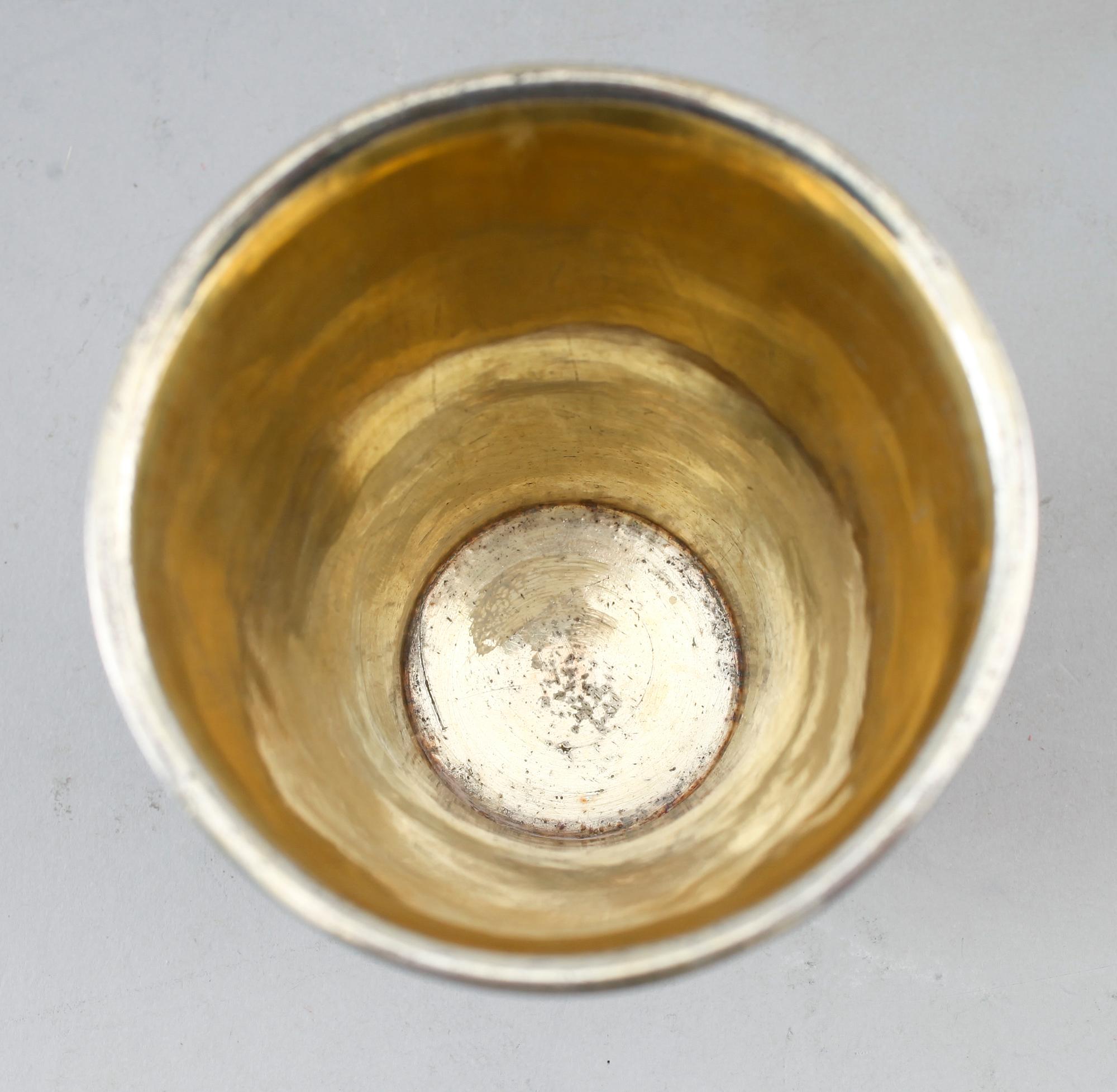 BÄGARE, silver, Johan Söderdahl, Söderköping 1771. Vikt ca 77 g.