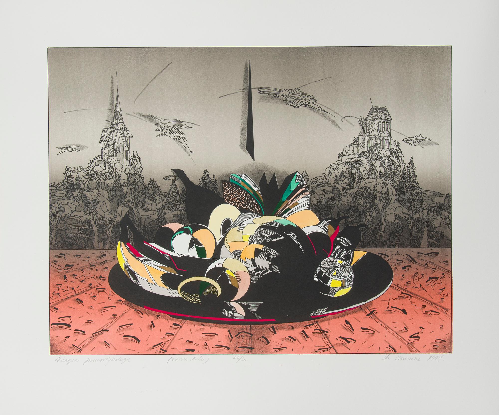 Marje Üksine, Two lithographs in a folder.