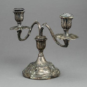 KANDELABER, silver, C.G. Hallberg, Stockholm 1930.