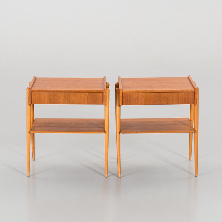 A pair of bedside table, AB Carlström & Co. Möbelfabrik, late 20th century,