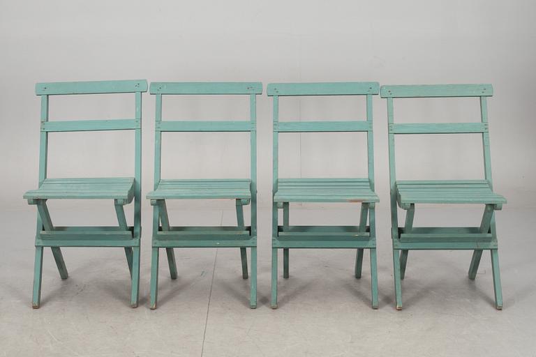 TRÄDGÅDSSTOLAR, 4 st,  1930-tal.