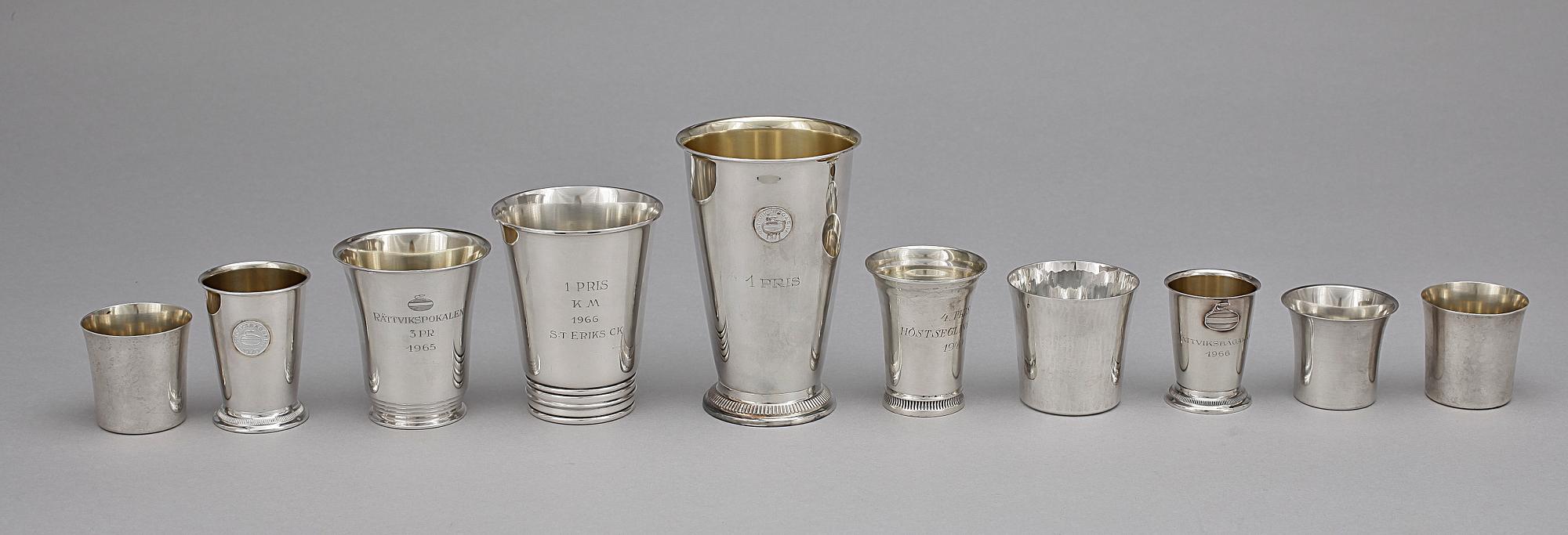 PARTI SILVER, 10 st, silver, bland annat BEFA Guld & Silverfabrik AB. Vikt 452g.