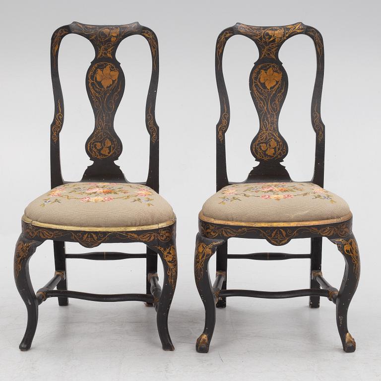 A pair of Rococo chairs, second half of the 18th Century.